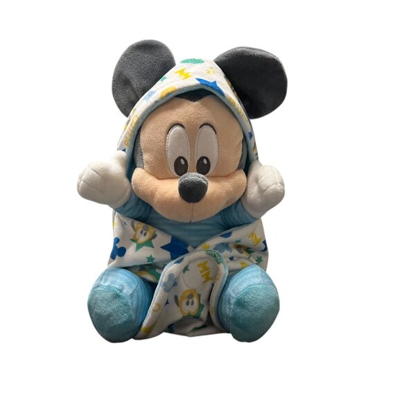 Disney Parks Disney Babies Baby Mickey Mouse Plush with Swaddle Pouch Blanket - Picture 2 of 7